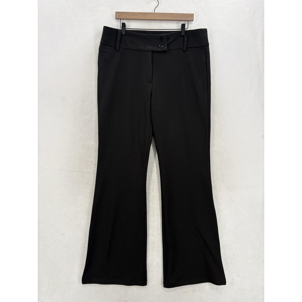 Alloy Apparel Dress Pants Womens 18x35 Black Knit Stretch Bootcut Work Tall